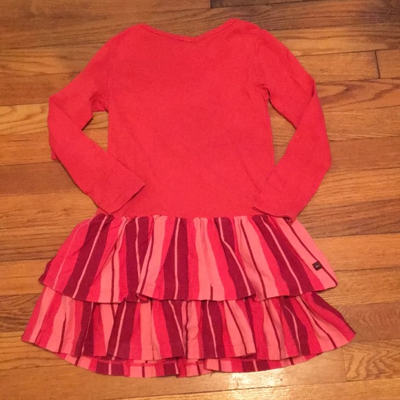 Tea Collection 💙 girls red dress size 6 - Picture 3 of 3